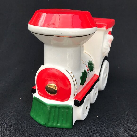 International Japan Christmas Santa and Elf Train Steam Engine Bank - Picture 4 of 13